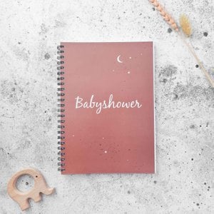 Baby shower fill-in book rust universe