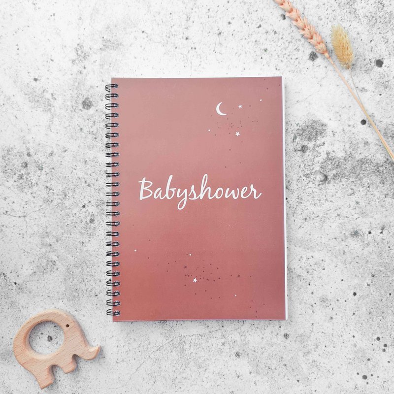 Baby shower fill-in book rust universe