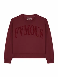 Boxy sweater Famous Burgundy Glitter Copy 1