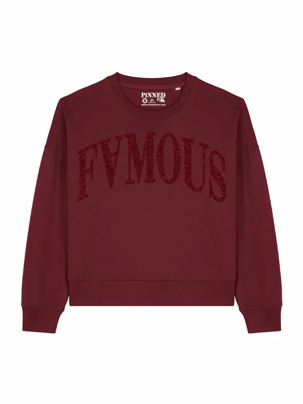 Pull Boxy Célèbre Bordeaux Glitter Copie 1