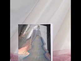 Carte de mariage 3d - Dame étincelante avec design de robe de mariée