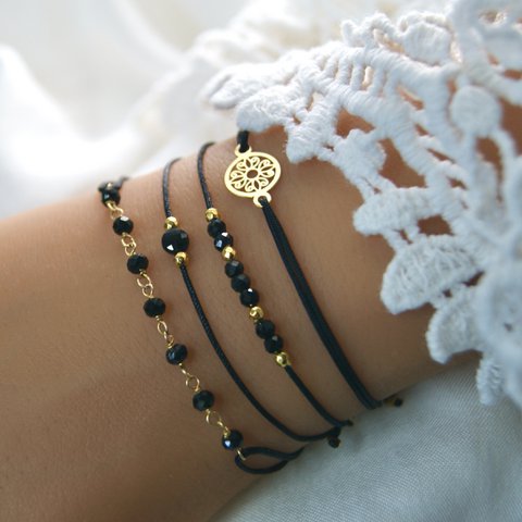 Armbandenset ONYX goud