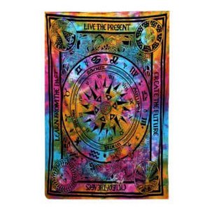 Single Cotton Bedspread + Wall Hanging - Cycle of Ages