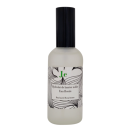 A rose-scented hydrolate, a gentle floral facial mist with soothing and hydrating properties.