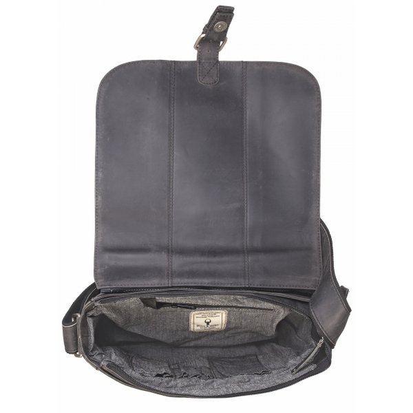 Vijfentwintig messengerbag anker zwart *Eén tas twee stijlen *