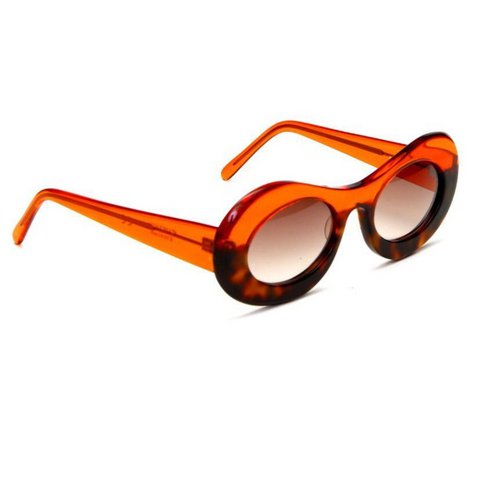 G89 - Gustavo Eyewear - Durchscheinendes Orange und Tierdruck