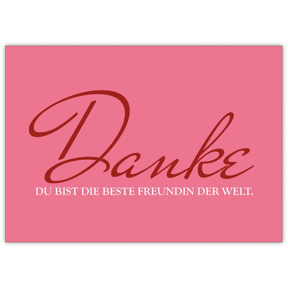 Leuke bedankkaart voor beste vriend: bedankt, je bent de beste vriend ter wereld.