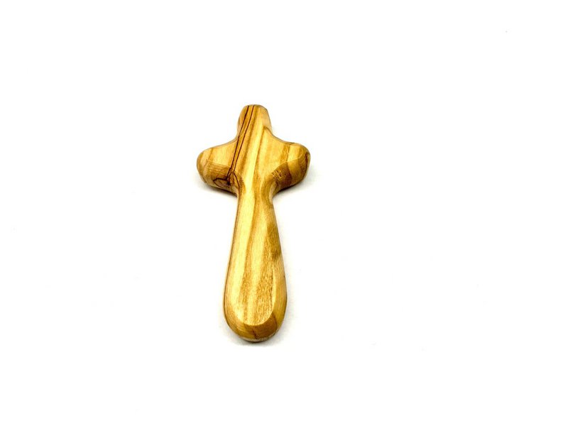 Handkruis 7cm gemaakt van olijfhout