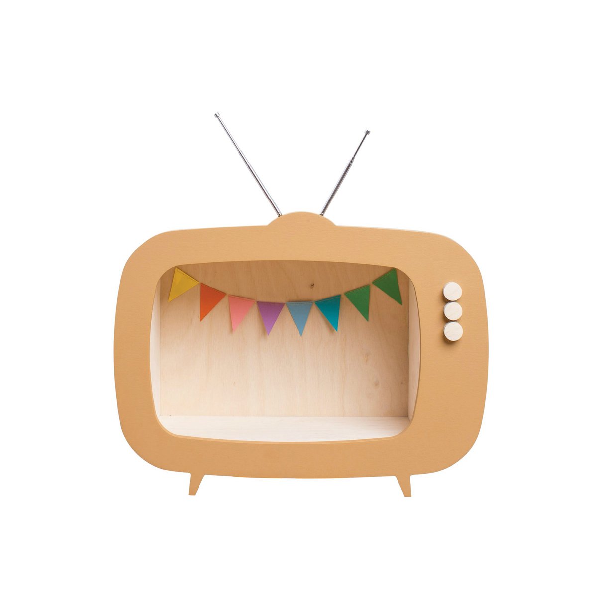 TV shelf „Teevee” caramel brown