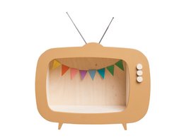 TV-plank „Teevee” caramel bruin