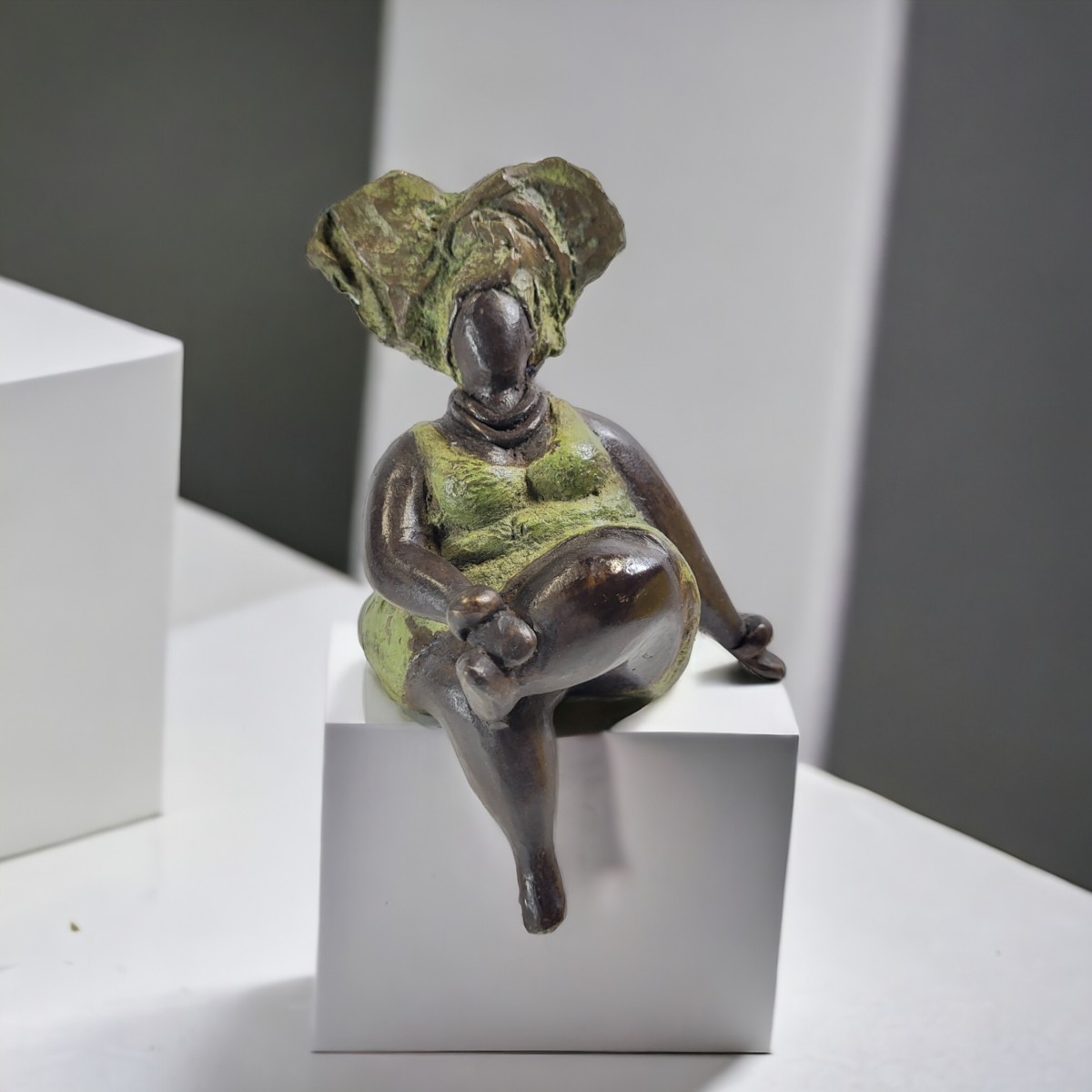 Bronzen beeld "Bobaraba Yolanda" van Hamidou | Maat S (14cm 500g) | uniek