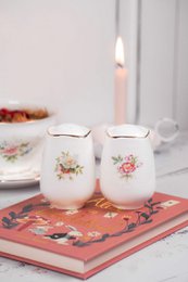 Salt and pepper holder/set English garden Isabelle Rose
