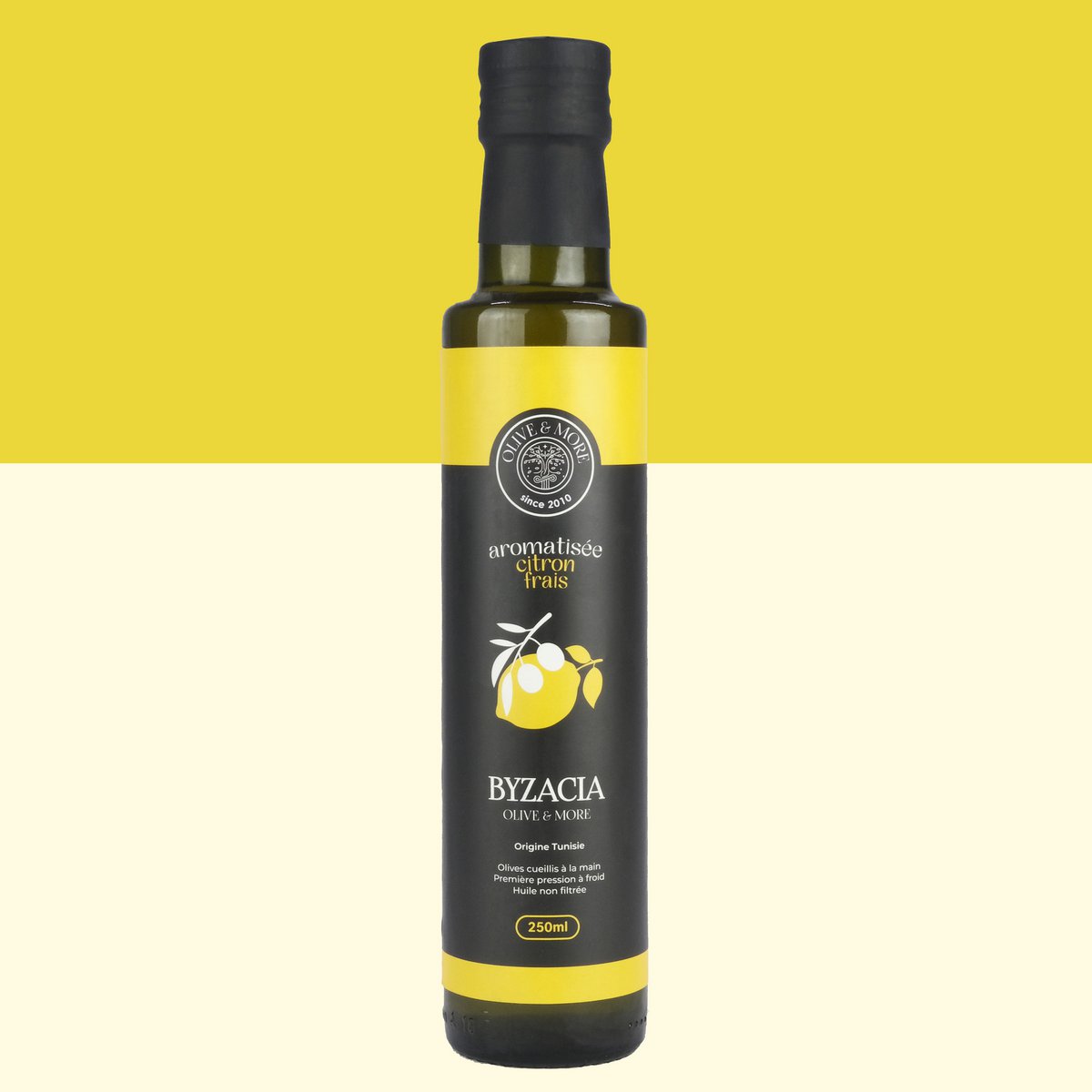 Aceite de oliva fresco con sabor a limón