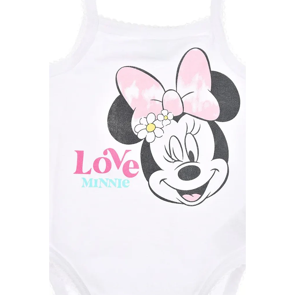 Sæt med 2 Babyvest Bodysuits, Love Minnie