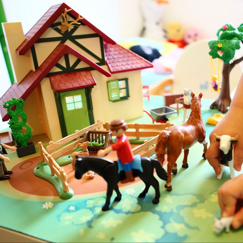 Speelkleed - graslandschap met modder