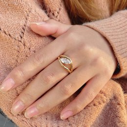 Blændende Marquise Moissanite Ring