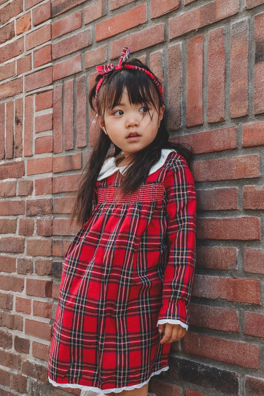 Merry Plaid Christmas Dress + pandebånd