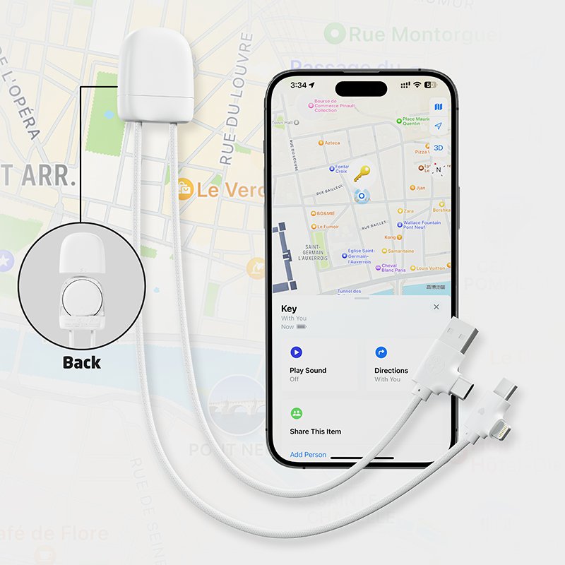 🔍ICE-TAG-kabel - Apple-certificeret tracker og dataoverførsel 🔍