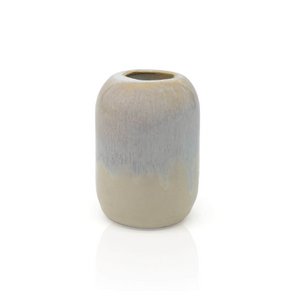 Candle holder small, 6.5 cm, made of ceramic, sand
