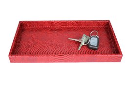 Plateau rectangulaire pour reptiles rouge