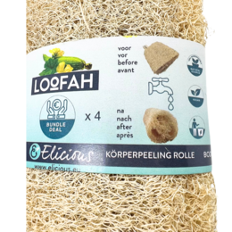 Biodégradable Loofah - Rôle de gommage corporel 4X Bundle 4x