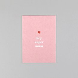  A simple, minimalist thank you card made of wood pulp paper with the handwritten text "Vielen Dank" (German for "Thank you very much") and a small heart symbol.