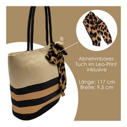 Shopper Strohtasche "Leo"