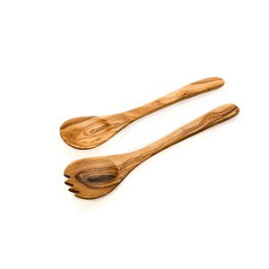 Olivenholz-Salatbesteck aus der Provence, M 28 cm