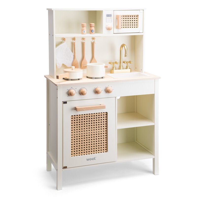 Cocina infantil de juguete de madera - Rattan