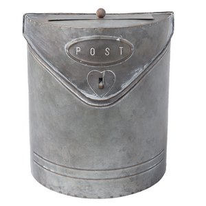 Letterbox 24x10x29 cm graue Eisenwandbriefbox