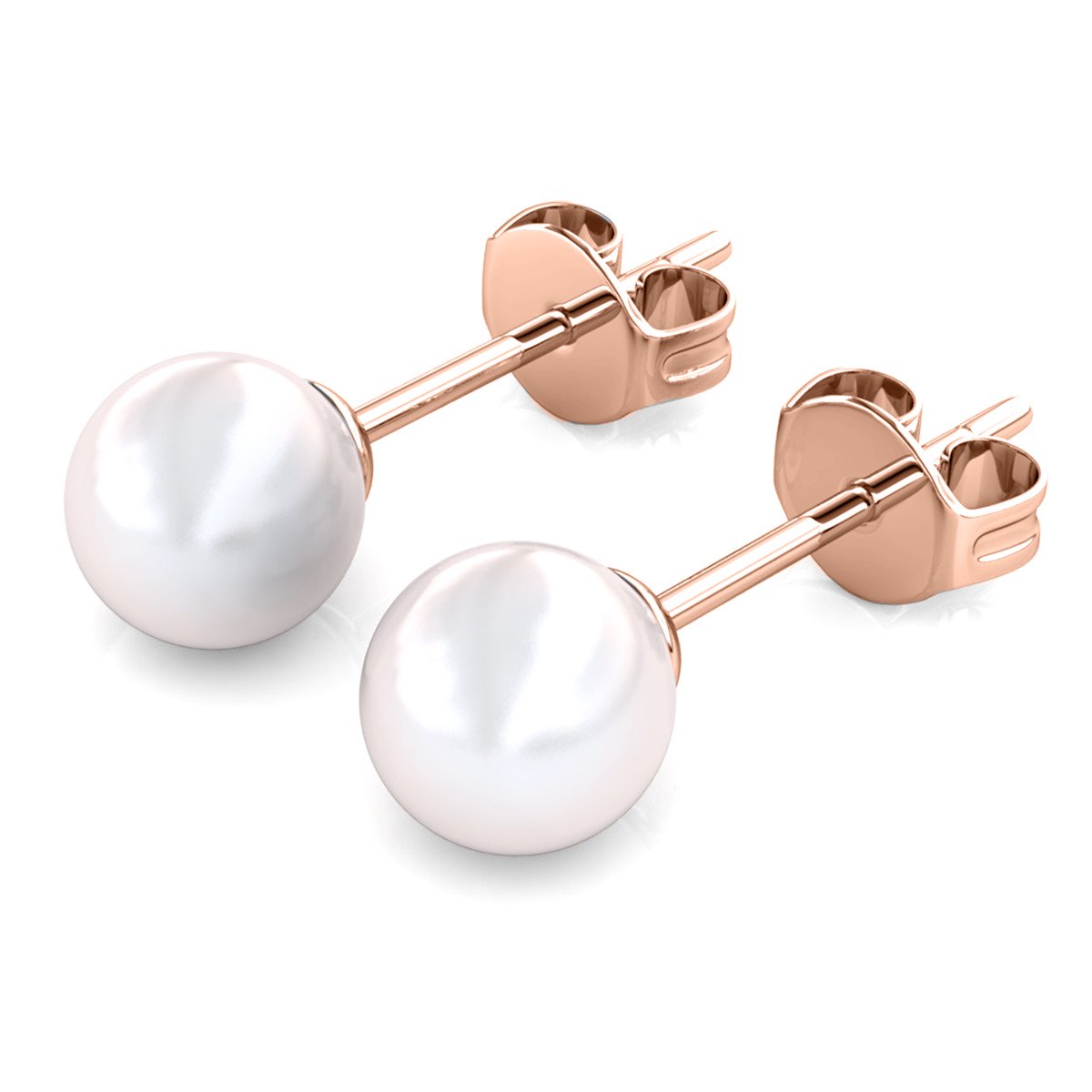 Perlmutt-Trio-Sets – Roségold und Kristall