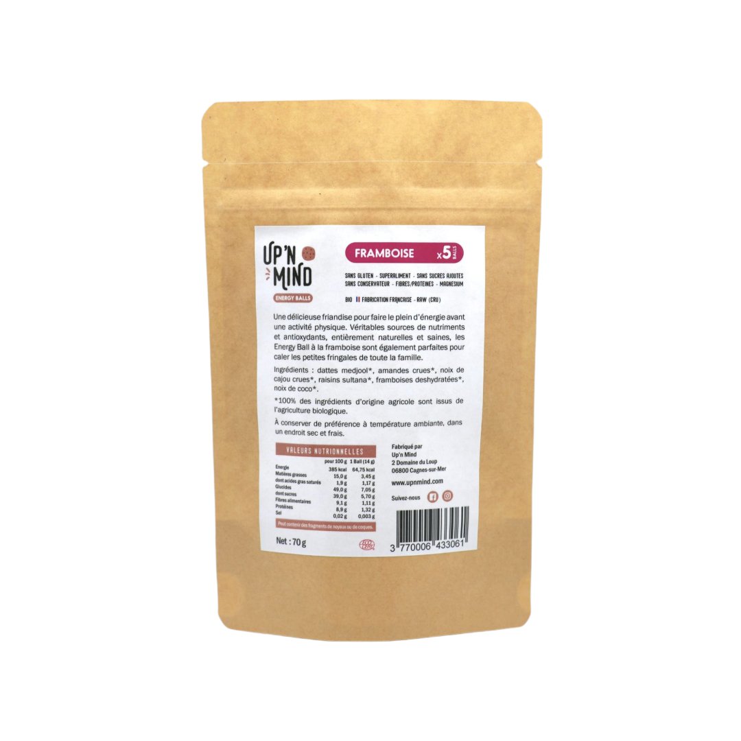 Energy Ball - FRAMBOISE - Pack de 5pc