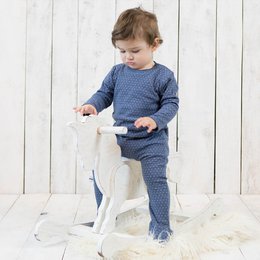 OrganicEra Dors-bien biologique à pieds pour bébé, Indigo