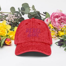 Gorra vintage REBEL GIRL Gorra vintage de sarga de algodón