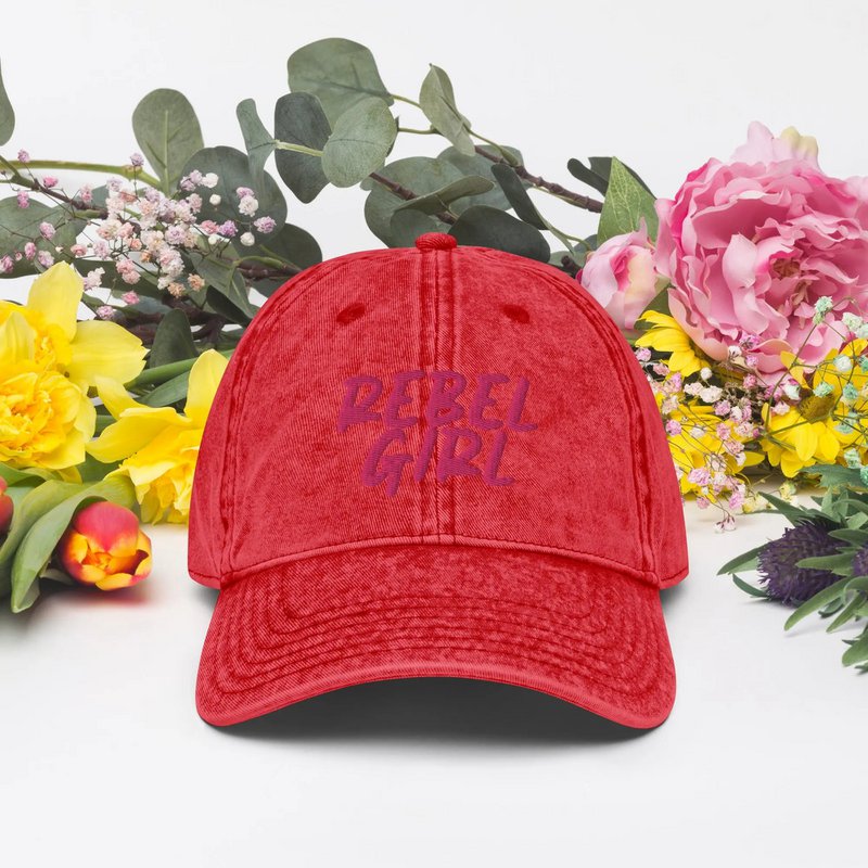 Gorra vintage REBEL GIRL Gorra vintage de sarga de algodón