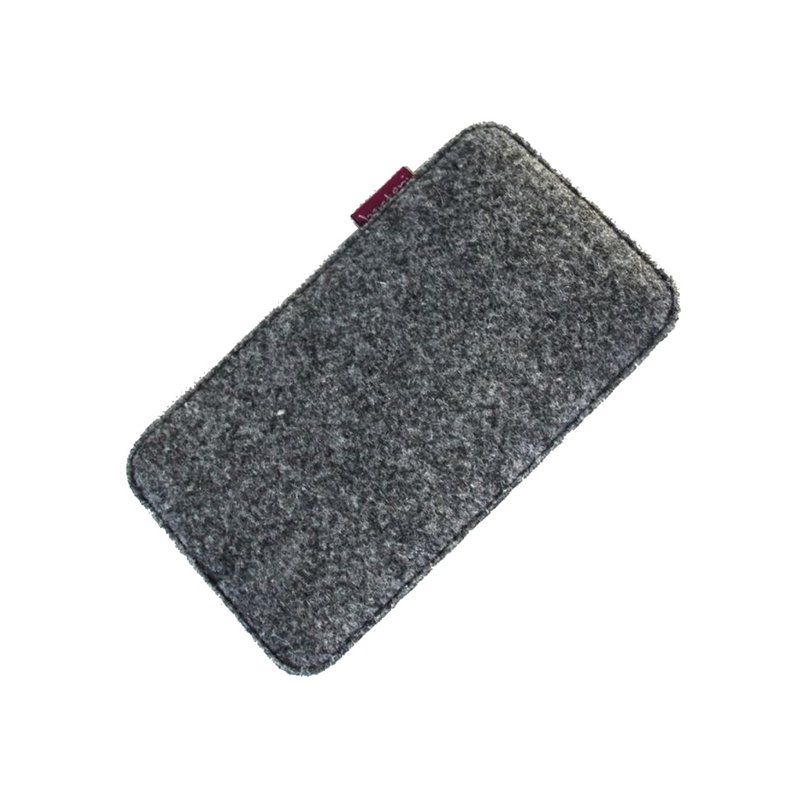 Brigida Smartphone-Hülle aus grauem Filz Bertoni