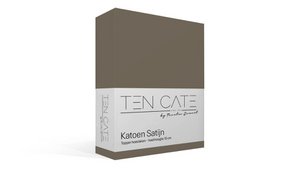 100% Cotton Satin Topper Fitted Sheet - Taupe