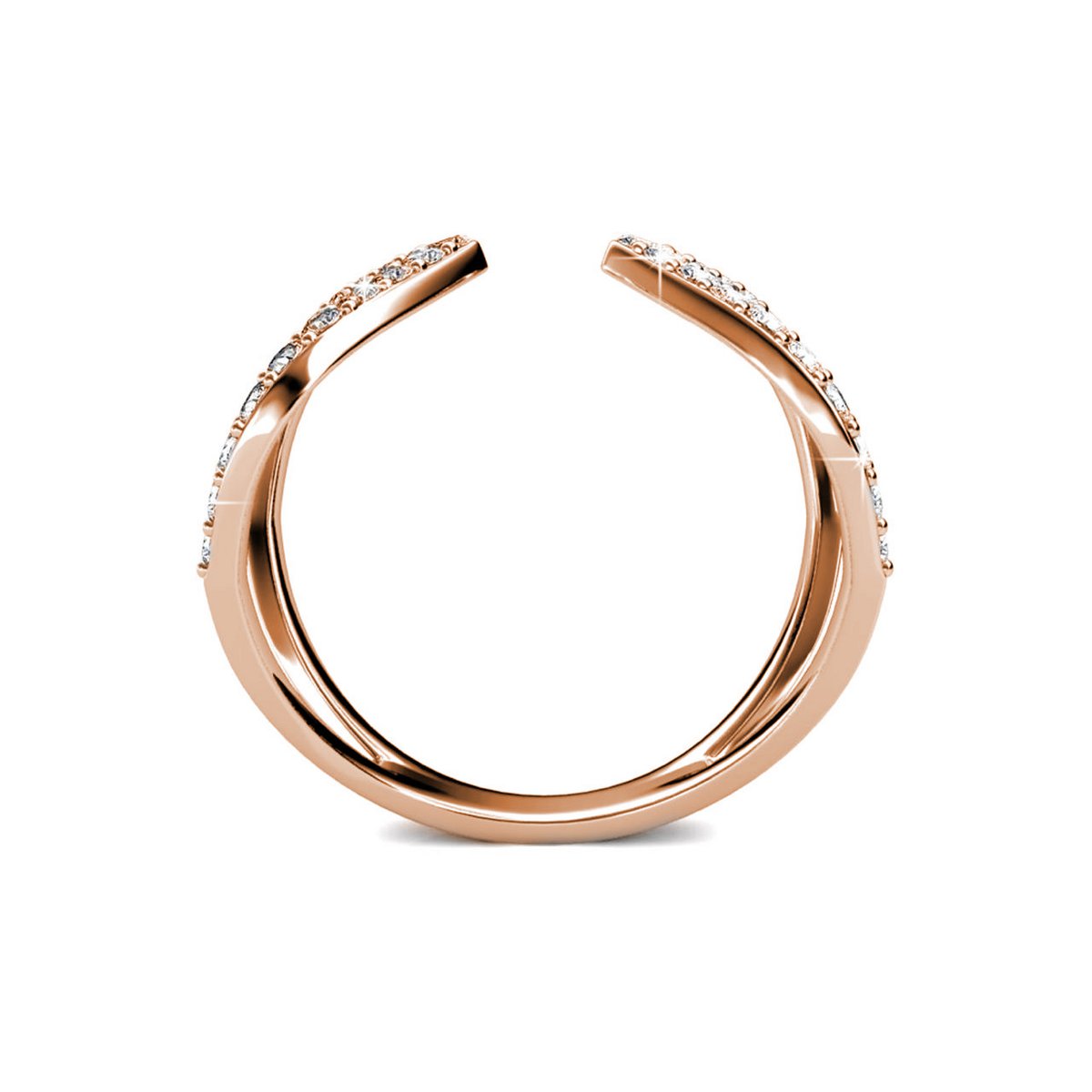 Aurora Ring - Rosé Gold and Crystal