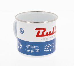 Volkswagen VW T1 Bus Tasse en émail 500 ml dans une boîte cadeau - Bus classique/Bleu/Blanc