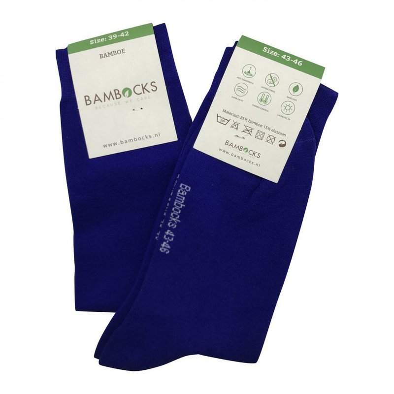 Bambocks Bamboo socks 4 pair Cobalt blue