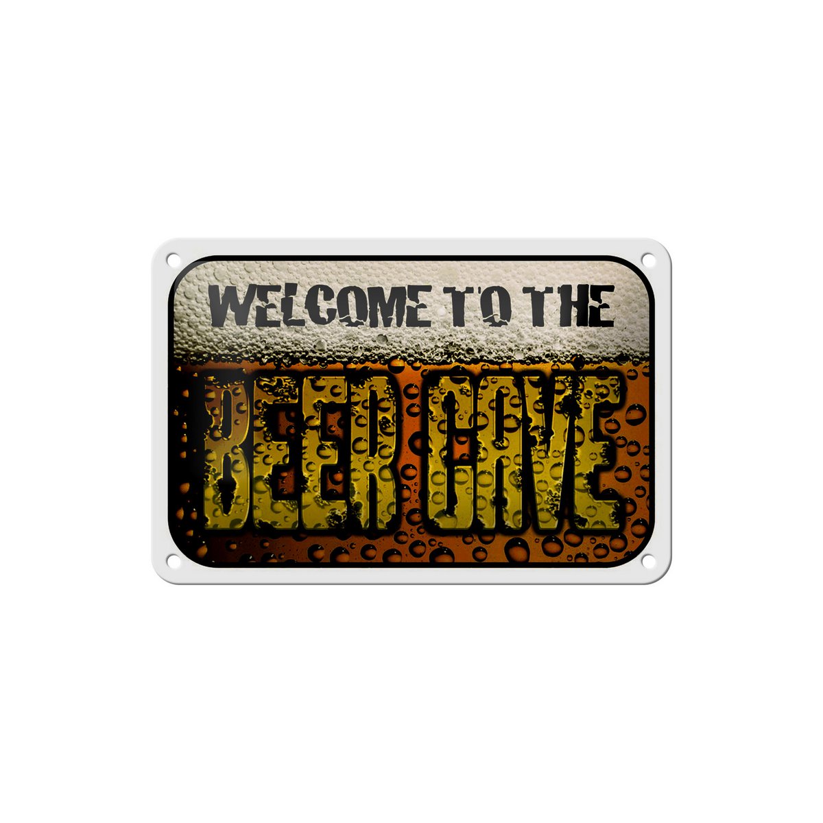Blechschild Bier 18x12cm welcome to the beer cave Dekoration