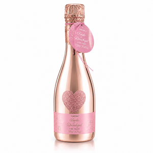 750 ml bad- en douchegel in een roze champagnefles
