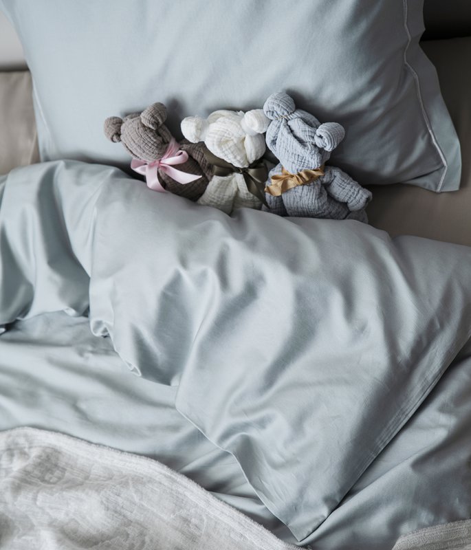 Set biancheria da letto per bambini con pochette Solid Crystal