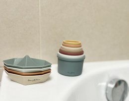 Boat Bath Toy, leo et lea, Silicone, Set of 4 boats