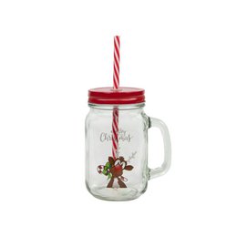 Trinkglasrentier mit Stroh 500 ml