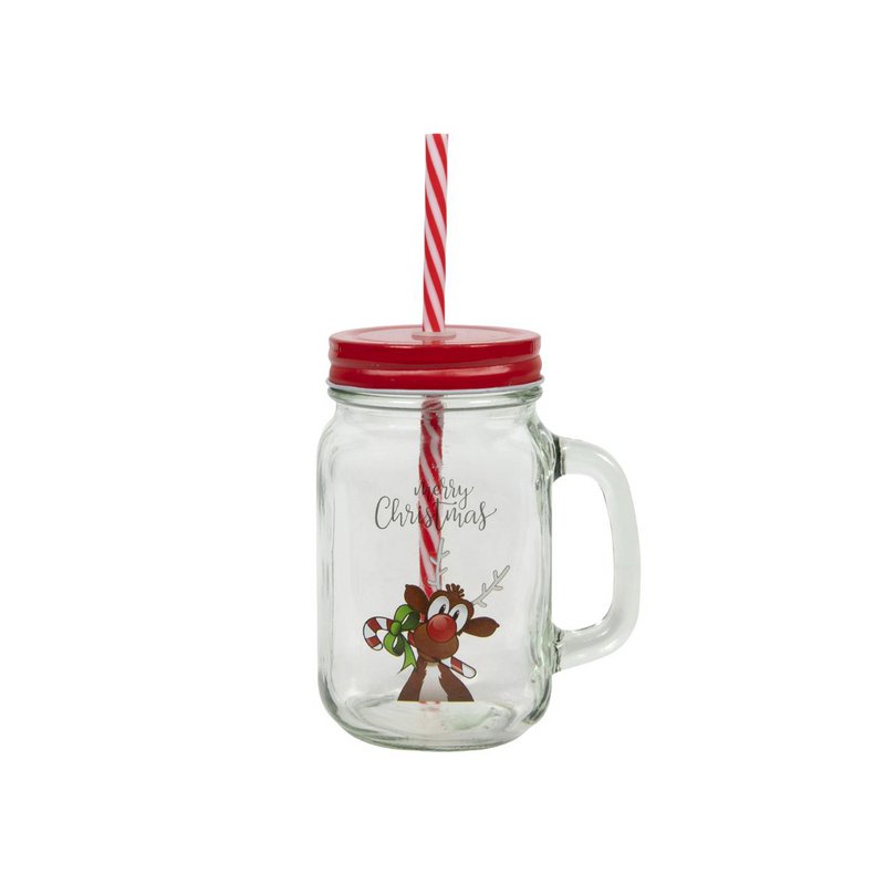 Trinkglasrentier mit Stroh 500 ml