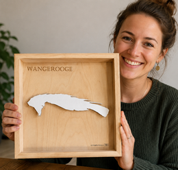 WANGEROOGE - 3D Wooden ISLAND LIGHT MAP (LED)