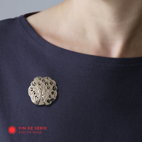 Paris magnetische broche - gouden bloemen