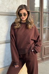 ROSA Sweatshirt – Baumwolle – Schokoladenbraun