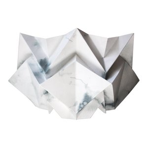 Origami Papier Wandleuchte - Wintermuster